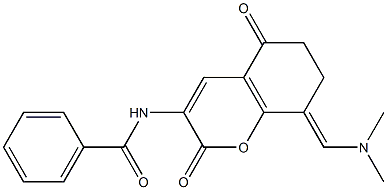 N-{8-[(E)-(dimethylamino)methylidene]-2,5-dioxo-5,6,7,8-tetrahydro-2H-chromen-3-yl}benzenecarboxamide 结构式