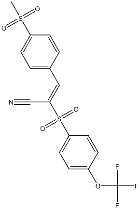 (E)-3-[4-(methylsulfonyl)phenyl]-2-{[4-(trifluoromethoxy)phenyl]sulfonyl}-2-propenenitrile 结构式