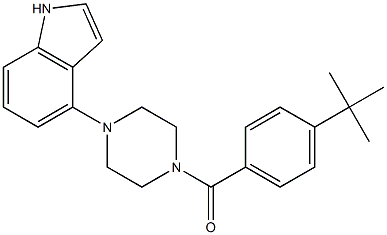 [4-(tert-butyl)phenyl][4-(1H-indol-4-yl)piperazino]methanone 结构式