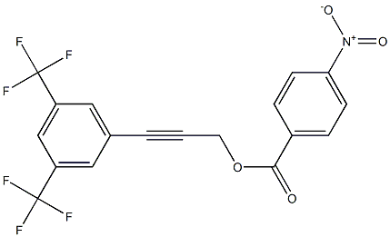 3-[3,5-di(trifluoromethyl)phenyl]prop-2-ynyl 4-nitrobenzoate 结构式