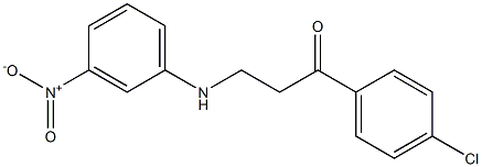1-(4-chlorophenyl)-3-(3-nitroanilino)-1-propanone 结构式