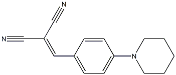 2-[(4-piperidinophenyl)methylene]malononitrile 结构式