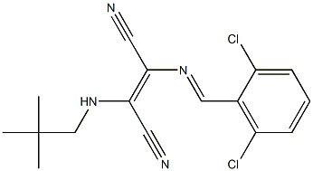 2-[(2,6-dichlorobenzylidene)amino]-3-(neopentylamino)but-2-enedinitrile 结构式