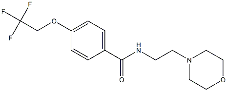 N-(2-morpholinoethyl)-4-(2,2,2-trifluoroethoxy)benzenecarboxamide 结构式