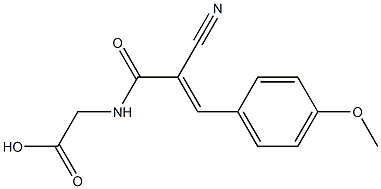 2-{[(E)-2-cyano-3-(4-methoxyphenyl)-2-propenoyl]amino}acetic acid 结构式