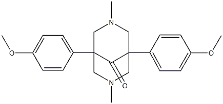 1,5-bis(4-methoxyphenyl)-3,7-dimethyl-3,7-diazabicyclo[3.3.1]nonan-9-one 结构式