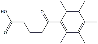 5-oxo-5-(2,3,4,5,6-pentamethylphenyl)pentanoic acid 结构式