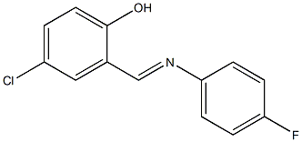 4-chloro-2-{[(4-fluorophenyl)imino]methyl}phenol 结构式