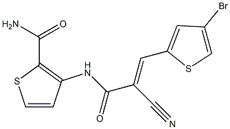 3-{[3-(4-bromo-2-thienyl)-2-cyanoacryloyl]amino}thiophene-2-carboxamide 结构式