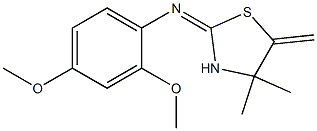 N1-(4,4-dimethyl-5-methylidene-1,3-thiazolan-2-yliden)-2,4-dimethoxyaniline 结构式