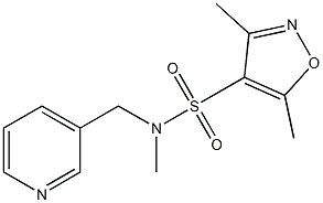 N,3,5-trimethyl-N-(3-pyridinylmethyl)-4-isoxazolesulfonamide 结构式