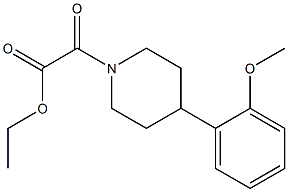 ethyl 2-[4-(2-methoxyphenyl)piperidino]-2-oxoacetate 结构式