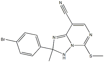 2-(4-bromophenyl)-2-methyl-5-(methylthio)-2,3-dihydro[1,2,4]triazolo[1,5-c]pyrimidine-8-carbonitrile 结构式