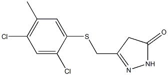 3-{[(2,4-dichloro-5-methylphenyl)thio]methyl}-4,5-dihydro-1H-pyrazol-5-one 结构式