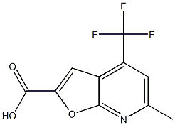 6-methyl-4-(trifluoromethyl)furo[2,3-b]pyridine-2-carboxylic acid 结构式