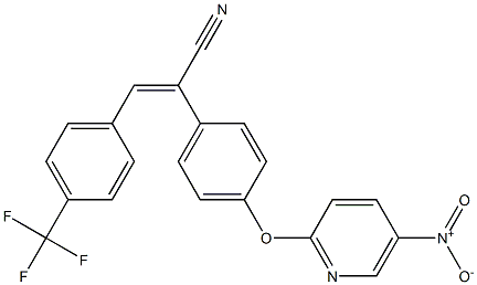 2-{4-[(5-nitro-2-pyridyl)oxy]phenyl}-3-[4-(trifluoromethyl)phenyl]acrylonitrile 结构式