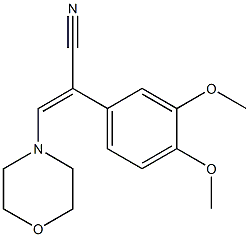 2-(3,4-dimethoxyphenyl)-3-morpholinoacrylonitrile 结构式