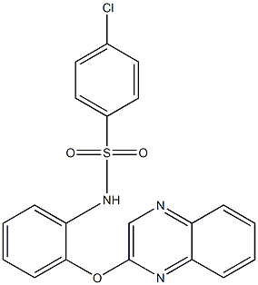 4-chloro-N-[2-(2-quinoxalinyloxy)phenyl]benzenesulfonamide 结构式