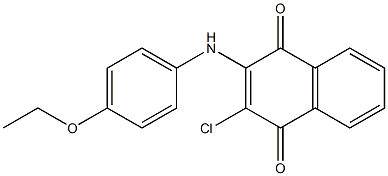 2-chloro-3-(4-ethoxyanilino)-1,4-dihydronaphthalene-1,4-dione 结构式