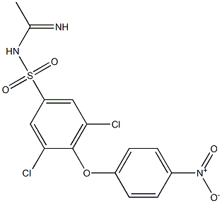 N1-ethanimidoyl-3,5-dichloro-4-(4-nitrophenoxy)benzene-1-sulfonamide 结构式