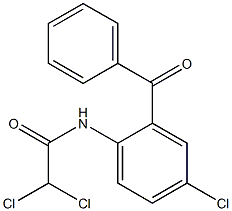 N1-(2-benzoyl-4-chlorophenyl)-2,2-dichloroacetamide 结构式