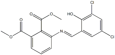 dimethyl 3-[(3,5-dichloro-2-hydroxybenzylidene)amino]phthalate 结构式