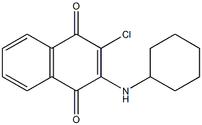 2-chloro-3-(cyclohexylamino)-1,4-dihydronaphthalene-1,4-dione 结构式