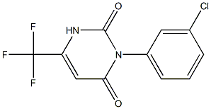 3-(3-chlorophenyl)-6-(trifluoromethyl)-2,4(1H,3H)-pyrimidinedione 结构式