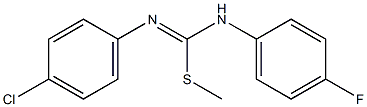 1-chloro-4-{[(Z)-(4-fluoroanilino)(methylsulfanyl)methylidene]amino}benzene 结构式