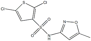 N3-(5-methylisoxazol-3-yl)-2,5-dichlorothiophene-3-sulfonamide 结构式