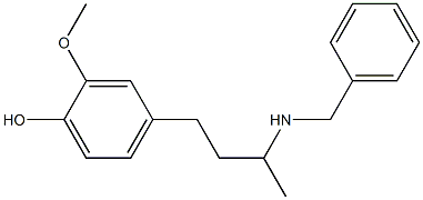 4-[3-(benzylamino)butyl]-2-methoxyphenol 结构式