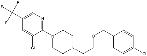 1-{2-[(4-chlorobenzyl)oxy]ethyl}-4-[3-chloro-5-(trifluoromethyl)-2-pyridinyl]piperazine 结构式