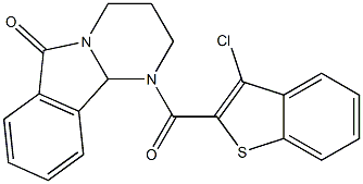 1-[(3-chlorobenzo[b]thiophen-2-yl)carbonyl]-1,2,3,4,6,10b-hexahydropyrimido[2,1-a]isoindol-6-one 结构式