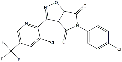 5-(4-chlorophenyl)-3-[3-chloro-5-(trifluoromethyl)-2-pyridinyl]-3aH-pyrrolo[3,4-d]isoxazole-4,6(5H,6aH)-dione 结构式