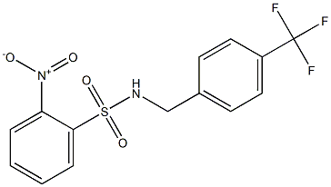 2-nitro-N-[4-(trifluoromethyl)benzyl]benzenesulfonamide 结构式