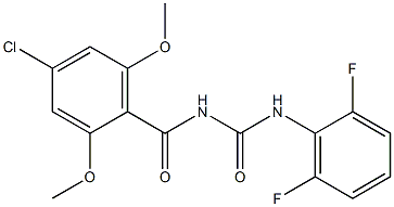 N-(4-chloro-2,6-dimethoxybenzoyl)-N'-(2,6-difluorophenyl)urea 结构式