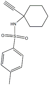 N-(1-ethynylcyclohexyl)-4-methylbenzenesulfonamide 结构式