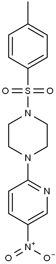 1-[(4-methylphenyl)sulfonyl]-4-(5-nitro-2-pyridyl)piperazine 结构式