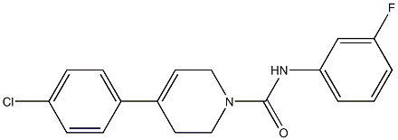 4-(4-chlorophenyl)-N-(3-fluorophenyl)-3,6-dihydro-1(2H)-pyridinecarboxamide 结构式