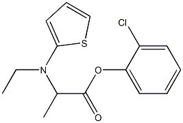 D-(+)-METHYL ALPHA-(2-THIENYL ETHYL AMINO) (2-CHLOROPHENYL) ACETATE 结构式
