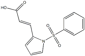 (E)-3-(1-(phenylsulfonyl)-1H-pyrrol-2-yl)acrylic acid 结构式