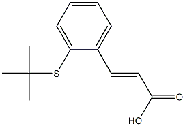 (E)-3-(2-(tert-butylthio)phenyl)acrylic acid 结构式