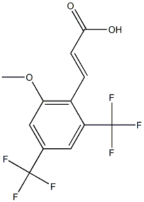 (E)-3-(2,4-bis(trifluoromethyl)-6-methoxyphenyl)acrylic acid 结构式