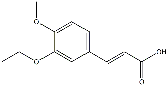 (E)-3-(3-ethoxy-4-methoxyphenyl)acrylic acid 结构式