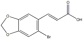 (E)-3-(5-bromobenzo[d][1,3]dioxol-6-yl)acrylic acid 结构式