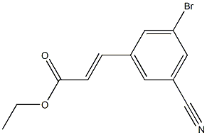 (E)-ethyl 3-(3-bromo-5-cyanophenyl)acrylate 结构式