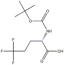 (S)-2-(tert-butoxycarbonylamino)-5,5,5-trifluoropentanoic acid 结构式