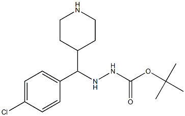 1-((4-chlorophenyl)(piperidin-4-yl)methyl)-2-tBoc-hydrazine 结构式
