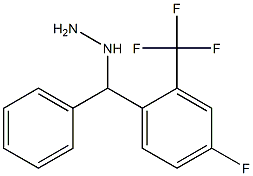 1-((4-fluoro-2-(trifluoromethyl)phenyl)(phenyl)methyl)hydrazine 结构式