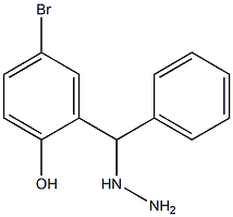1-((5-bromo-2-hydroxyphenyl)(phenyl)methyl)hydrazine 结构式